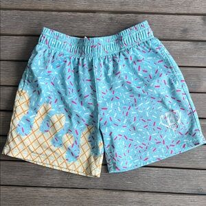 Baseball Lifestyle Blue and Pink Sprinkle Shorts